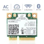 Carte wifi pour touristes ac7260 7260hmw mini pci - e 2. 4g / 5 mesurz wlan sans fil bluetooth 4. 0 802. ...