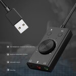 Carte son externe usb portable, micro, haut parleur, casque audio, jack 3. 5mm, adaptateur de câble, ... Carte son externe usb portable, micro, haut parleur, casque audio, jack 3. 5mm, adaptateur de câble, ...