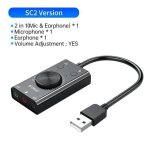 Carte son externe usb st�r�o, adaptateur avec c�ble jack 3. 5mm pour pc et ordinateur portable, lecteur ...