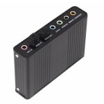 Carte son optique numrique, adaptateur audio stro avec cble usb, 6 canaux externes ses / ebu / spdif, ...