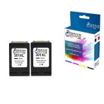 Premium cartouche - 2 cartouche compatible pour hp 301xl noir hp deskjet 1000 1010 1050 1050 a 1510 2050 ...