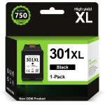 Cartouche 301 xl noir, encre 301 noir remplacement pour hp 301 noir, cartouche imprimante 301 xl pour ...