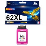 Cartouche 62xl 62 xl c2p06ae c2p07ae compatible pour hp couleur haute capacit� avec puce 400 pages