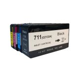 Cartouche d'encre 711 pour imprimante hp designjet, compatible avec les modles 711xl 711, t120, t125, ...