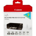 Canon pgi - 29 mbk / pbk / dgy / gy / lgy / co multipack - pack de 6 - 36 ml - gris, gris clair, gris ...