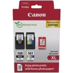 Cartouche d'encre canon pack pg560xl / cl561xl pvp sec noirxl + coulxl + 50fxgp501 10x15