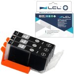 Cartouche d'encre compatible cli - 526 cli - 526gy (3 gris) remplacement pour canon pixma mg6150 / mg6250 ...