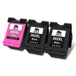 Cartouche d'encre morepage 302xl hp 302 xl pour imprimante hp deskjet 2130 envy 4520 officejet 4650 deskjet ...