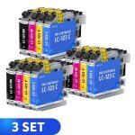 Cartouches  jet d'encre hinicole c123 lc - 123 lc 123 xl lc123xl pour brother mfc j4410dw j4510dw j4610dw ...