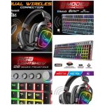 Casque 7. 1 sans fil virtual surround sound spirit of gamer rgb bluetooth multi plateformes + clavier ...