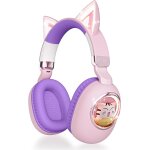Casque audio enfant avec oreilles de chat, bluetooth 5. 4 over - ear avec rduction de bruit, microphone, ...