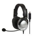 Casque d'ecoute supra - auriculaire avec microphone antibruit, câble usb, gamer, , noir / argent, koss, ... Casque d'ecoute supra - auriculaire avec microphone antibruit, câble usb, gamer, , noir / argent, koss, ...