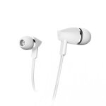 Casque  joy , intra - auriculaire, microphone, cble plat, blanc