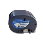 Cassette � ruban vhbw plastique 12mm pour dymo letratag. remplace: s0721610, 91201.