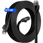 Cat 6 cble ethernet 10m, rj45 10m cat 6 cble de rseau haut dbit gigabit(10 clips) - 10 / 100 / 1000 ...