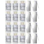 Cat 6 connecteur lot de 20, cat6 conducteur cat6 blind rj45 8p8c connecteur pour stp cble rseau ethernet ...