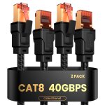 Cat 8 ethernet cable, 1 m, 2 m, 3 m, 5 m, 10 m, 15 m, 20 m, network cable, 40 gbps 2000 mhz high speed, ...