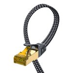 Cat 8 ethernet cable 5m, cat8 flat braided high speed (40gbps 2000mhz / s) gigabit rj45 stp shielded ...