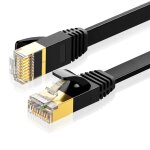 Cat 8 plat c�ble ethernet, cat8 c�ble ethernet lan rj45 r�seau sftp vitesse 40gbps 2000mhz compatible ...