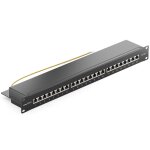 Cat6a panneau de brassage 24 port bureau 19 pouces le montage en rack assemblage du serveur 24x rj45 ...