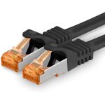 Cat7 cat 7 10gb / s sftp network cable - 1x 3m - rj45 ethernet lan dsl router modem - black
