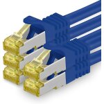 Cat7 cat 7 10gb / s sftp network cable 5x 0. 25m rj45 ethernet lan dsl router modem - blue