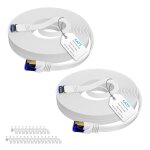 Cat7 flat ethernet cable 1m + 1m white high speed lan cable 10gbps 600mhz internet cable with rj45 poe ... Cat7 flat ethernet cable 1m + 1m white high speed lan cable 10gbps 600mhz internet cable with rj45 poe ...
