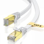 Cat8 ethernet cable, 40gbps / 2000mhz high speed gigabit rj45 lan internet network cable, cat - 8 flat ...