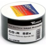 Cd - r 52x imprimable blanc, 50 pices en shrink