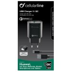 Cellularline usb charger kit 18w - usb - c - huawei, xiaomi, wiko, asus and other smartphone chargeur ...