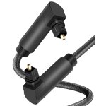Cfry - cble audio optique  90 degrs, cble optique toslink , cordon  fibre optique numrique pour ...