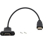 Cfry - cble d'extension hdmi avec panneau de montage cble hdmi 4k 10 gbps 60hz pour lecteur blu ray, ...