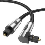 Cfry - cble optique toslink  90 degrs avec prise rotative  360 degrs s / pdif toslink mle vers ...