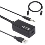 Cfry - convertisseur de fibre optique numérique vers audio de 3, 5 mm, adaptateur de fibre optique vers ... Cfry - convertisseur de fibre optique numérique vers audio de 3, 5 mm, adaptateur de fibre optique vers ...