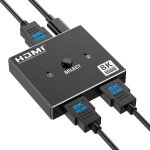 Cfry - rpartiteur hdmi bidirectionnel 8k en aluminium 2 en 1 sortie / 1 en 2 sorties support hdmi 2. ...