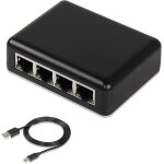 Cfry - r�partiteur r�seau rj45 1 � 4 gigabit, adaptateur ethernet 1000 / 100 mbps, avec port d'alimentation ...
