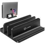 Cfry - support vertical en mtal pour ordinateur portable - double rglable - 4 emplacements - compatible ...