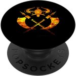Cfux - casque et hache de viking de flammes de feu nordique vikings popsockets support et grip pour smartphone ...