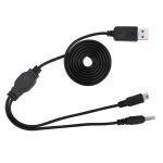 Chargeur 2 en 1 pour console de jeu sony psp 2000, 3000, 1. 2m, cble de charge et donnes usb, pour ...