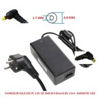 Chargeur alimentation compatible pour asus eee pc 12v - 3a 36w � 4. 8mmx �1. 7mm garantie 1an