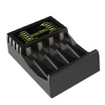Chargeur de batterie  4 fentes pour piles aaa / aa, rechargeable, avec indicateur led, cble de chargement ...