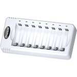 Chargeur de batterie, 8 emplacements individuels pour piles nimh rechargeables, charge rapide, batterie ...
