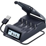 Chargeur de batterie aaa pour piles universelles lithium 1, 5v / ni - mh 1, 2v aa et aaa, charge indpendante, ...