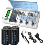 Chargeur de batterie universel pour cran lcd avec fonction de dcharge. avec 4 batteries ni - mh c taille ...
