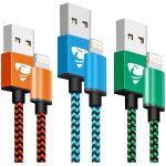 Chargeur iphone cable iphone rapide nylon tress lightning cable 2m [lot de 3] cable chargeur compatible ...