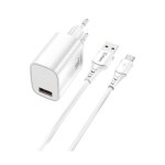Chargeur qcharx artemisia 3a 18w 1 port usb + c�ble usb vers type - c blanc