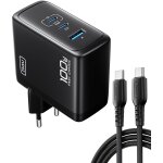 Chargeur usb c 100w avec câble, gan qc 3. 0 charge rapide et compact, 3 ports prise usb c adaptateur ... Chargeur usb c 100w avec câble, gan qc 3. 0 charge rapide et compact, 3 ports prise usb c adaptateur ...
