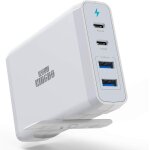 Chargeur usb c - 75 w - double type c pd et 2 ports usb 3. 0 - adaptateur de charge de voyage avec 60 ...