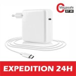 Chargeur usb c 87w - adaptateur secteur - compatible mac book pro et air - smart pd - c�ble usb c inclus ...