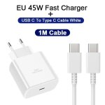 Chargeur usb c pd 45w, charge rapide pour samsung galaxy s24 s23 ultra note 10 plus, cble usb c type ...
